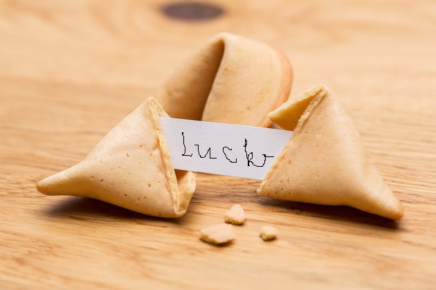 Chinese fortune cookie with note